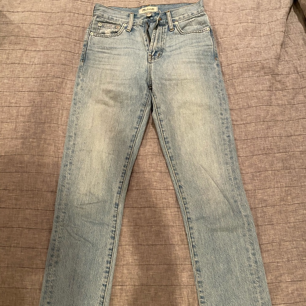 Madewell Light Wash Straight Leg Jeans